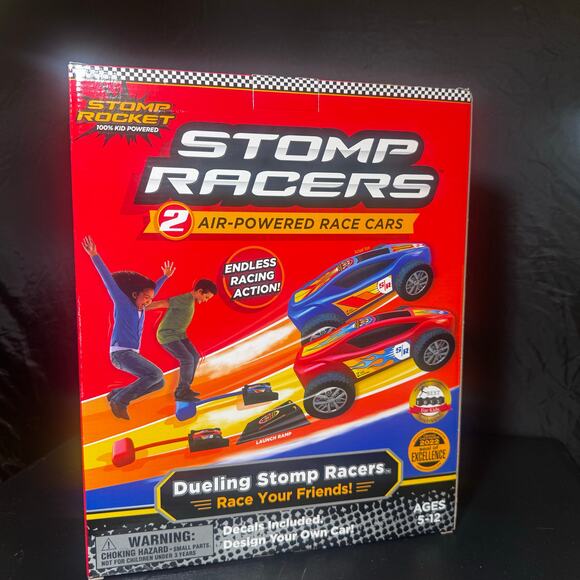 Stomp Racers Air Powered Race Cars, 2 Car Racer Pack - Picture 1 of 4